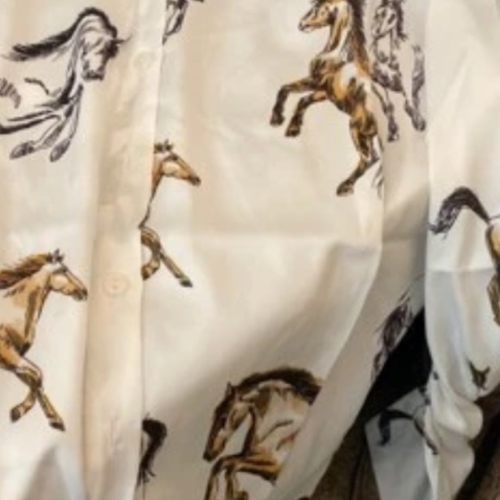 - - GORGEOUS WESTERN HORSE PRINT TOP - Picture 7 of 9